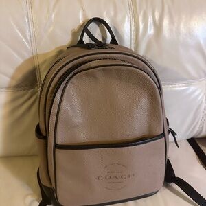 Coach Tan Leather Men's Backpack